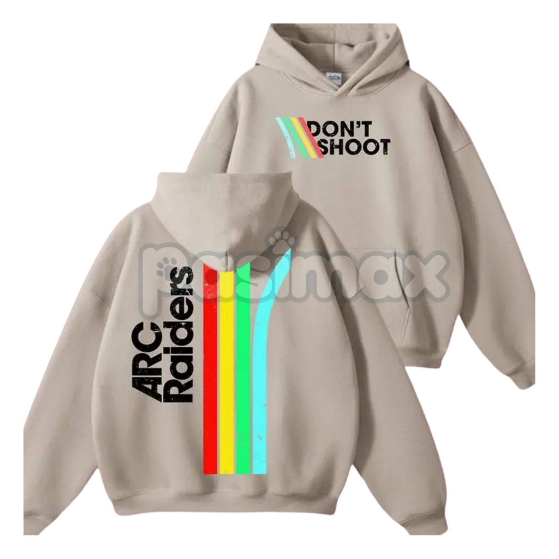 Pasimax Don’t Shoot ARC Gaming 2-Side Hoodie – First Responder Roleplay Statement Pullover, Unique Gaming Apparel, Unisex — s