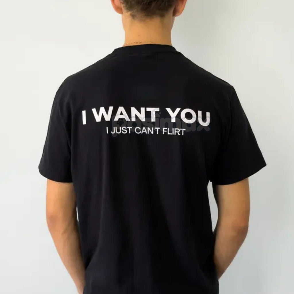 Pasimax "I WANT YOU" Funny Streetwear Graphic Tee — side view