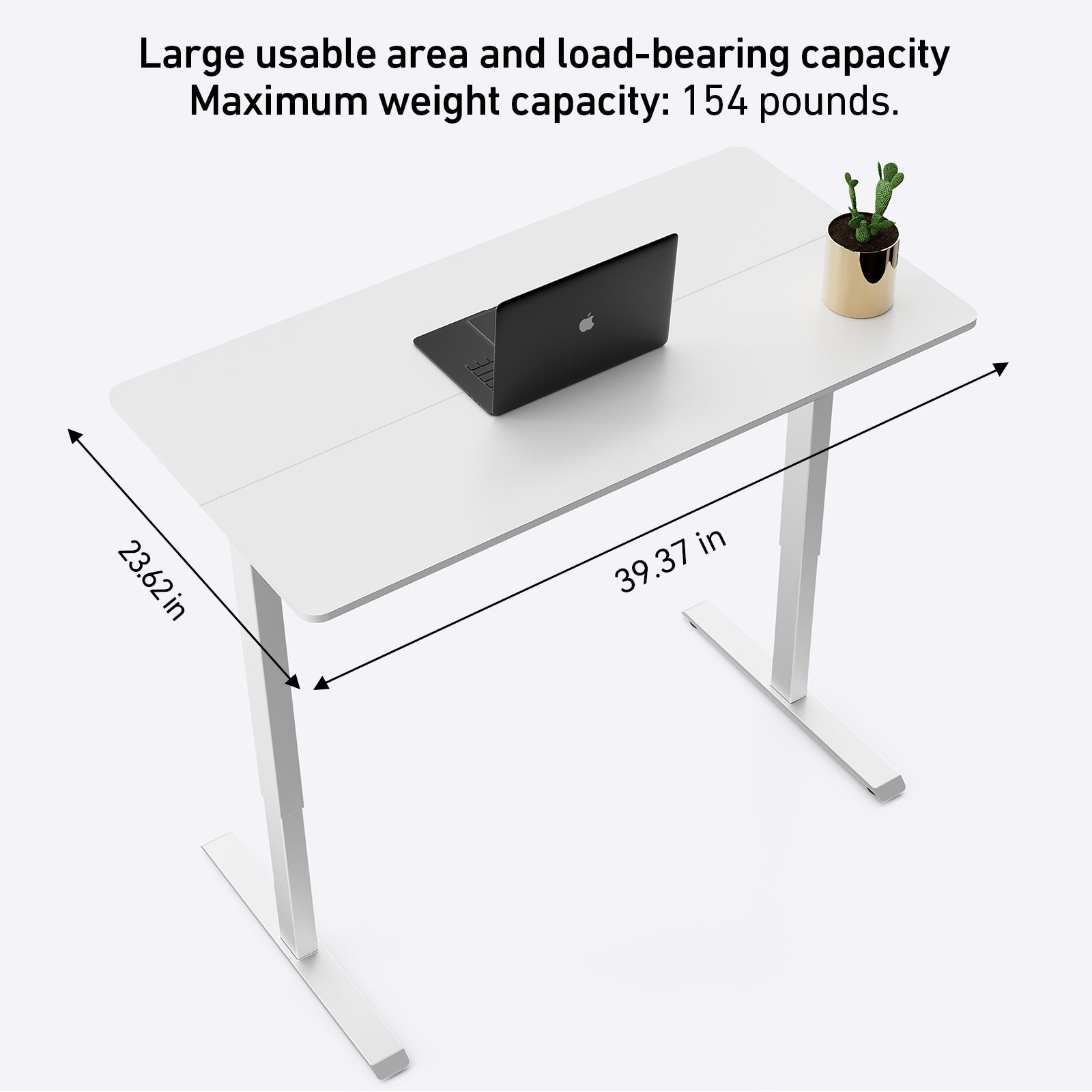 DeerRun®Electric Standing Desk, 39 x 23 Inches Height Adjustable, view 10