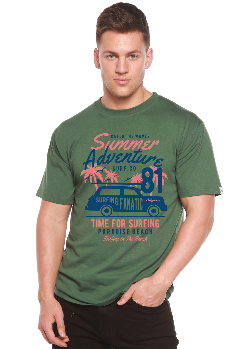 Spun Bamboo Sammer Adventure Spun Bamboo® Men's Bamboo Viscose/Organic Cotton Short Sleeve Graphic T-Shirt — alternative angl