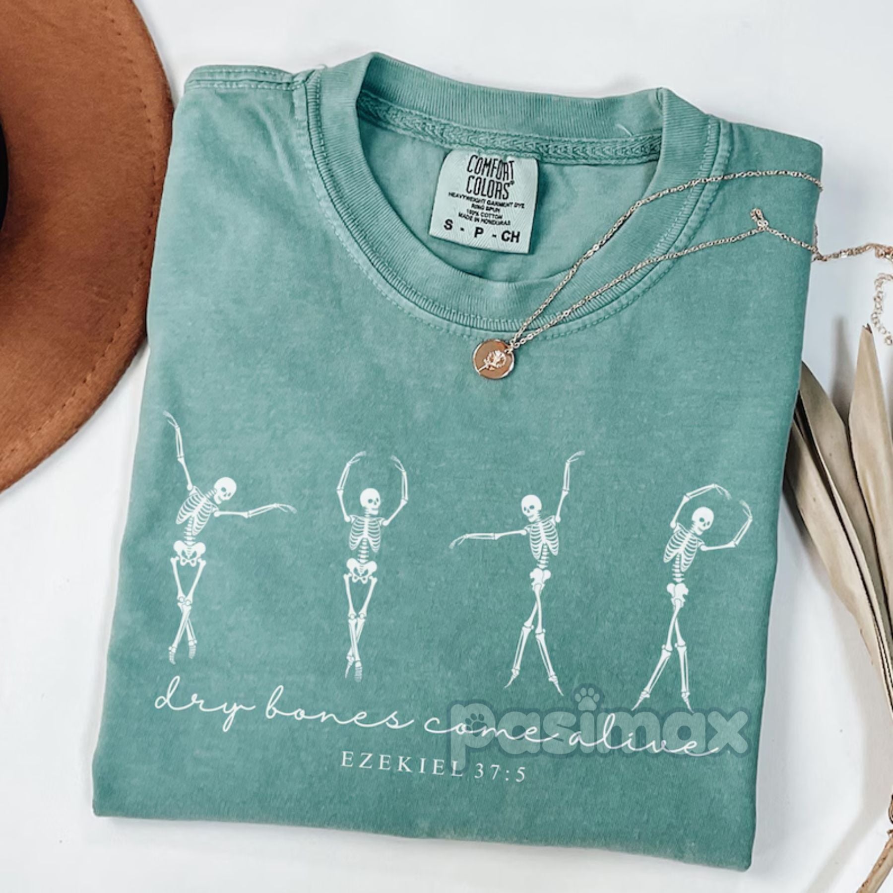 Pasimax 'Dry Bones Come Alive' Christian Halloween Shirt — side view