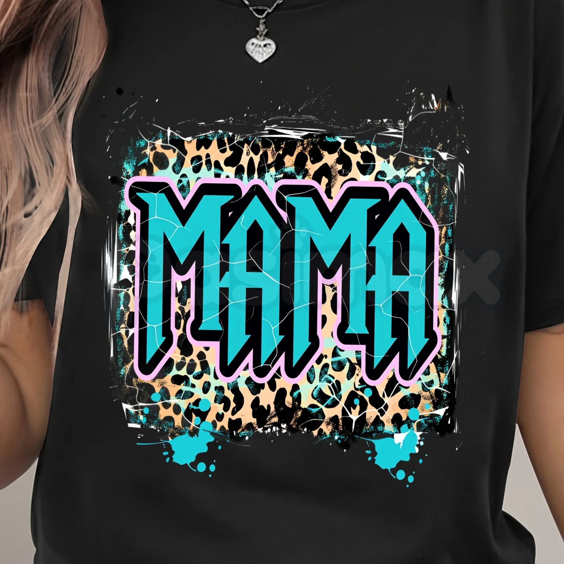 Women’s "MAMA" Print T-Shirt – Fashion Casual Round Neck Graphic Tee, Premium 100% Cotton Minimalist Motherhood Top, Soft Lived-In Heavyweight Stylish Mama Shirt, Made in USA