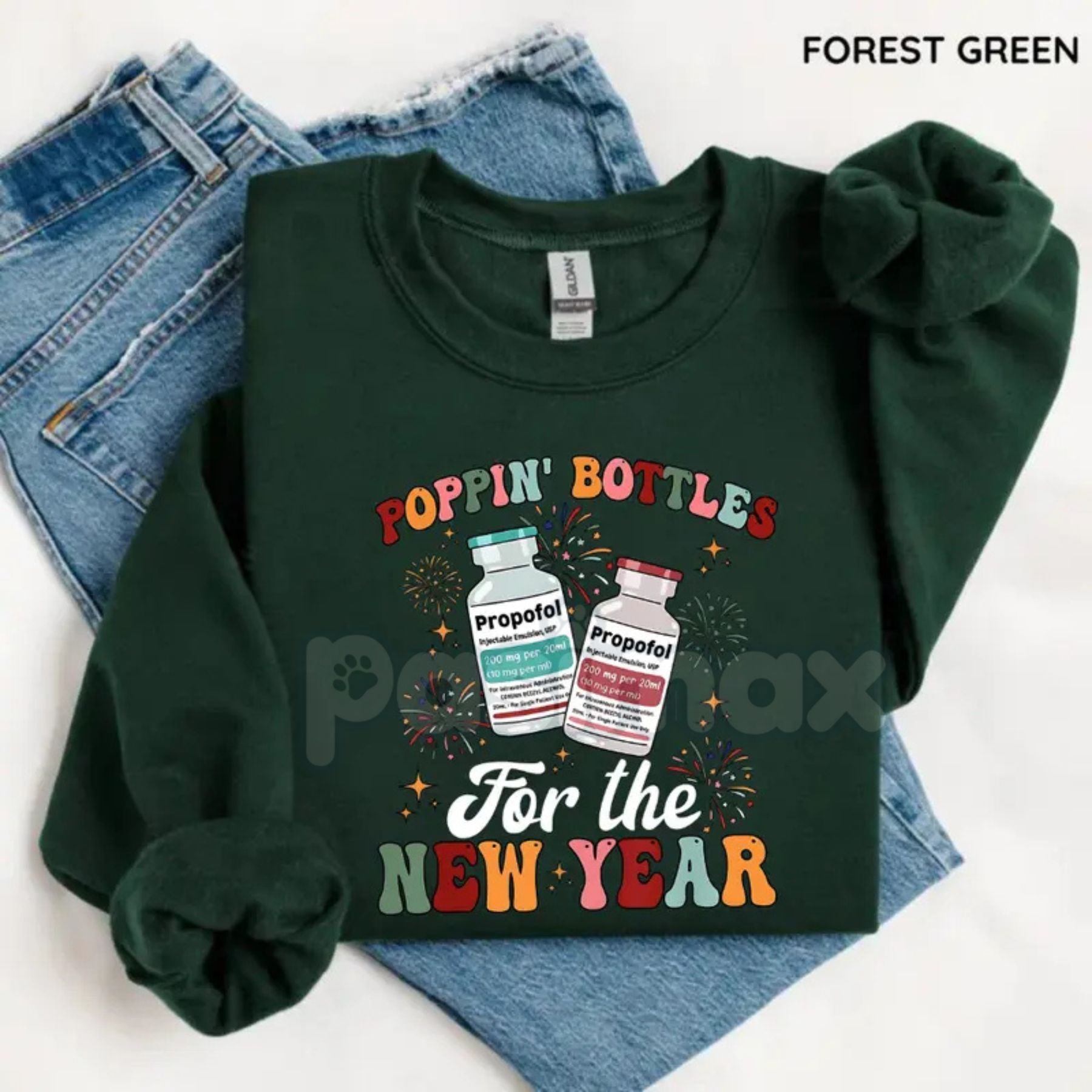 Pasimax ICU Nurse New Year 2026 Sweatshirt | Critical Care Nursing Holiday Jumper | Registered Nurse NYE 2026 Crewneck | Funn