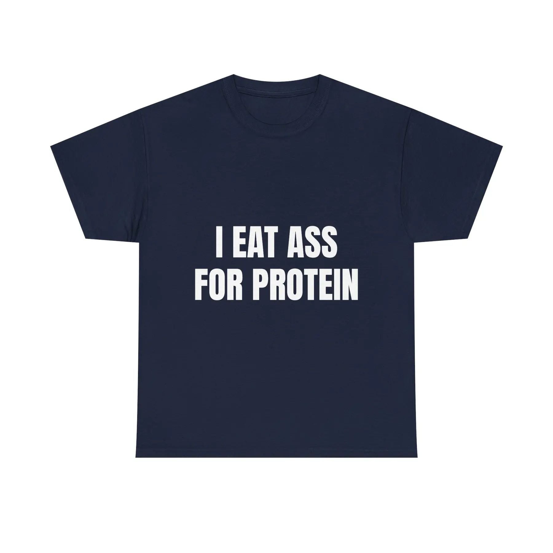 Pasimax "I EAT THIS FOR PROTEIN" Funny T-Shirt — side view