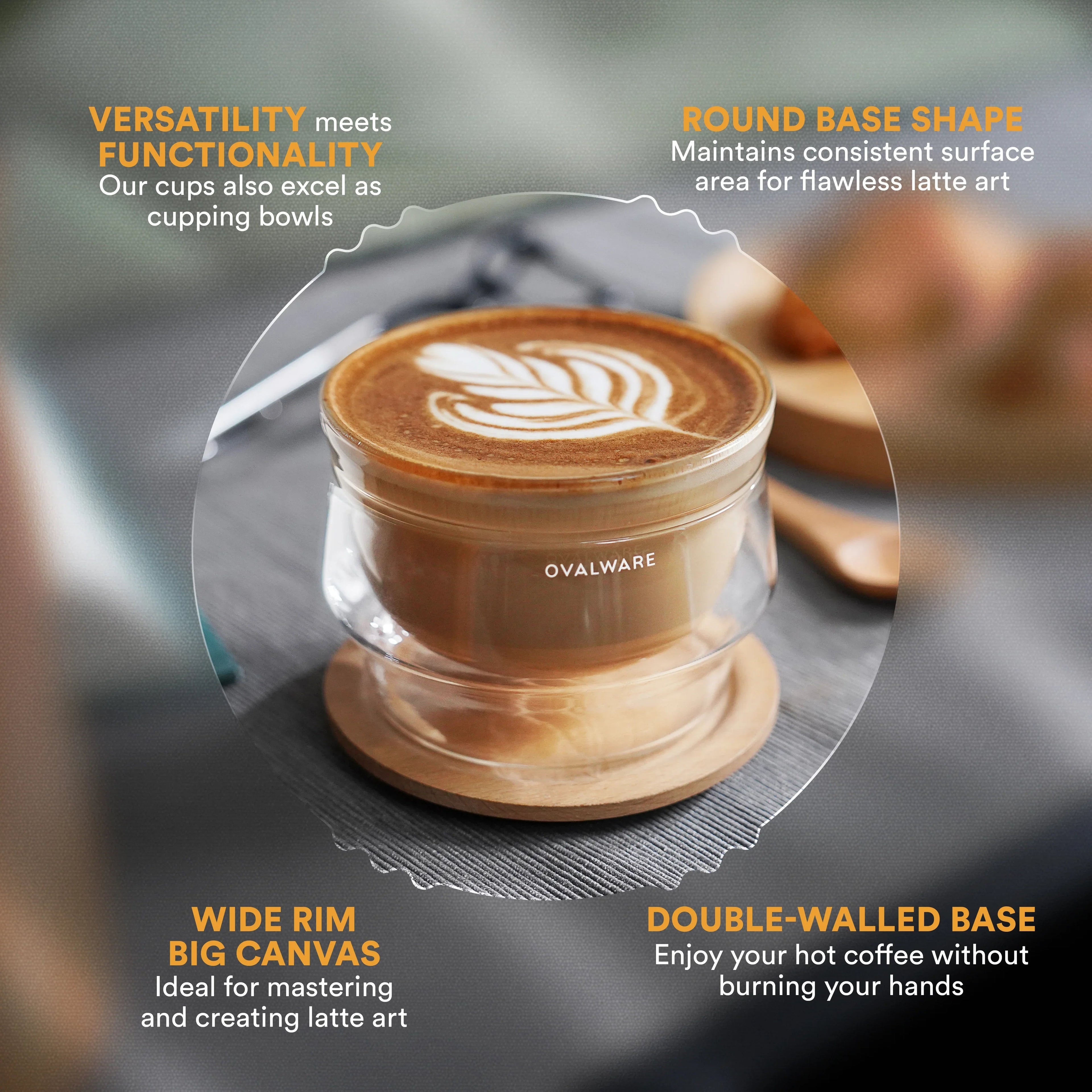 Latte Master Glass - 250ml/8.5oz (Set of 2) – Ovalware, view 7