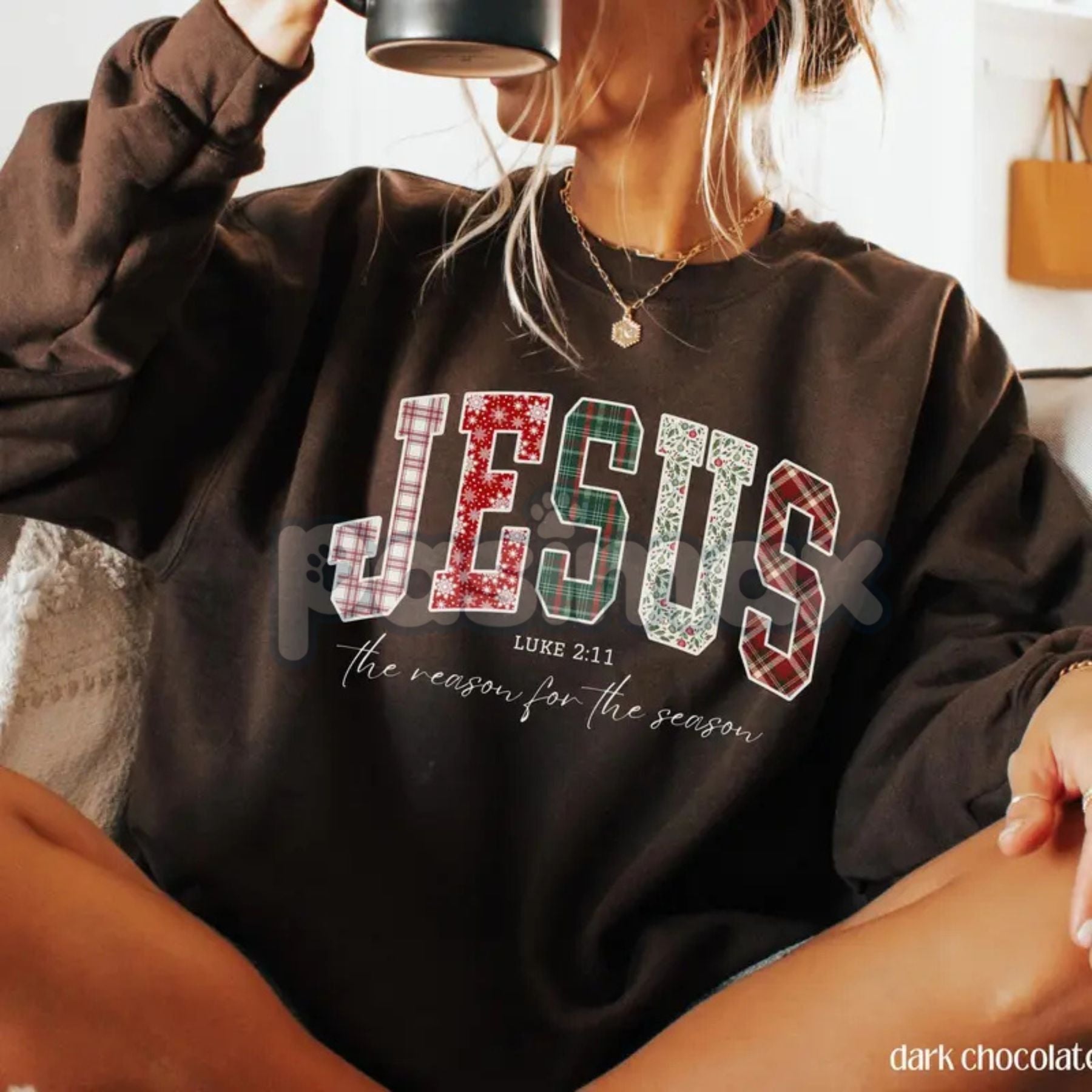 Pasimax Christian Jesus Sweatshirt | Inspirational Faith Jumper | Religious Scripture Quote Crewneck | Spiritual Gift Apparel