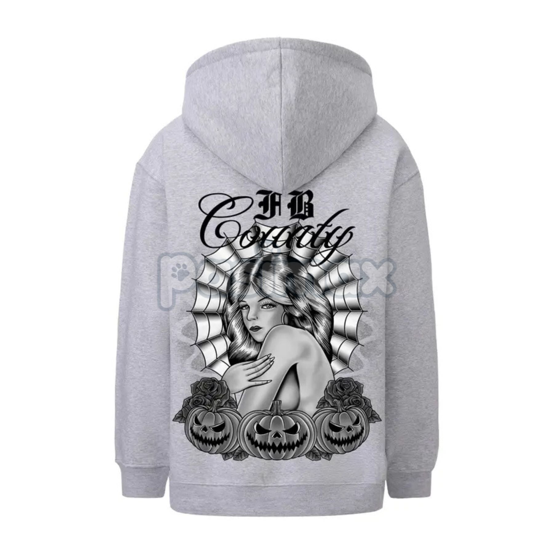 Pasimax FB County Heavyweight Oversized Halloween Graphic Hoodie — side view
