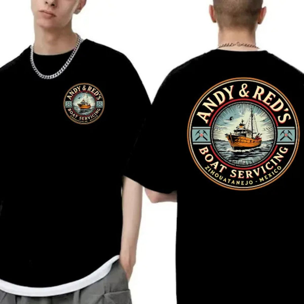 Pasimax "Andy & Red's Boat Servicing" T-Shirt - Shawshank Redemption Inspired Tee, Movie Fan Apparel — lifestyle context