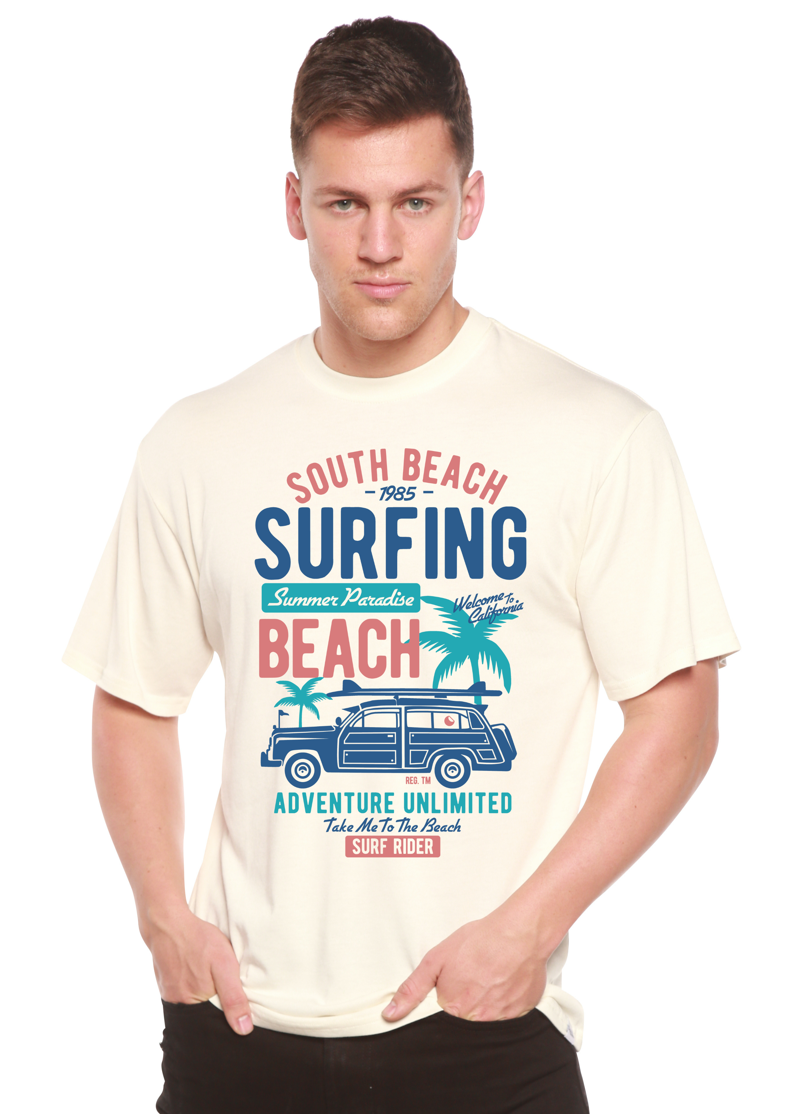 Spun Bamboo South Beach Spun Bamboo® Men's Bamboo Viscose/Organic Cotton Short Sleeve Graphic T-Shirt — main product shot