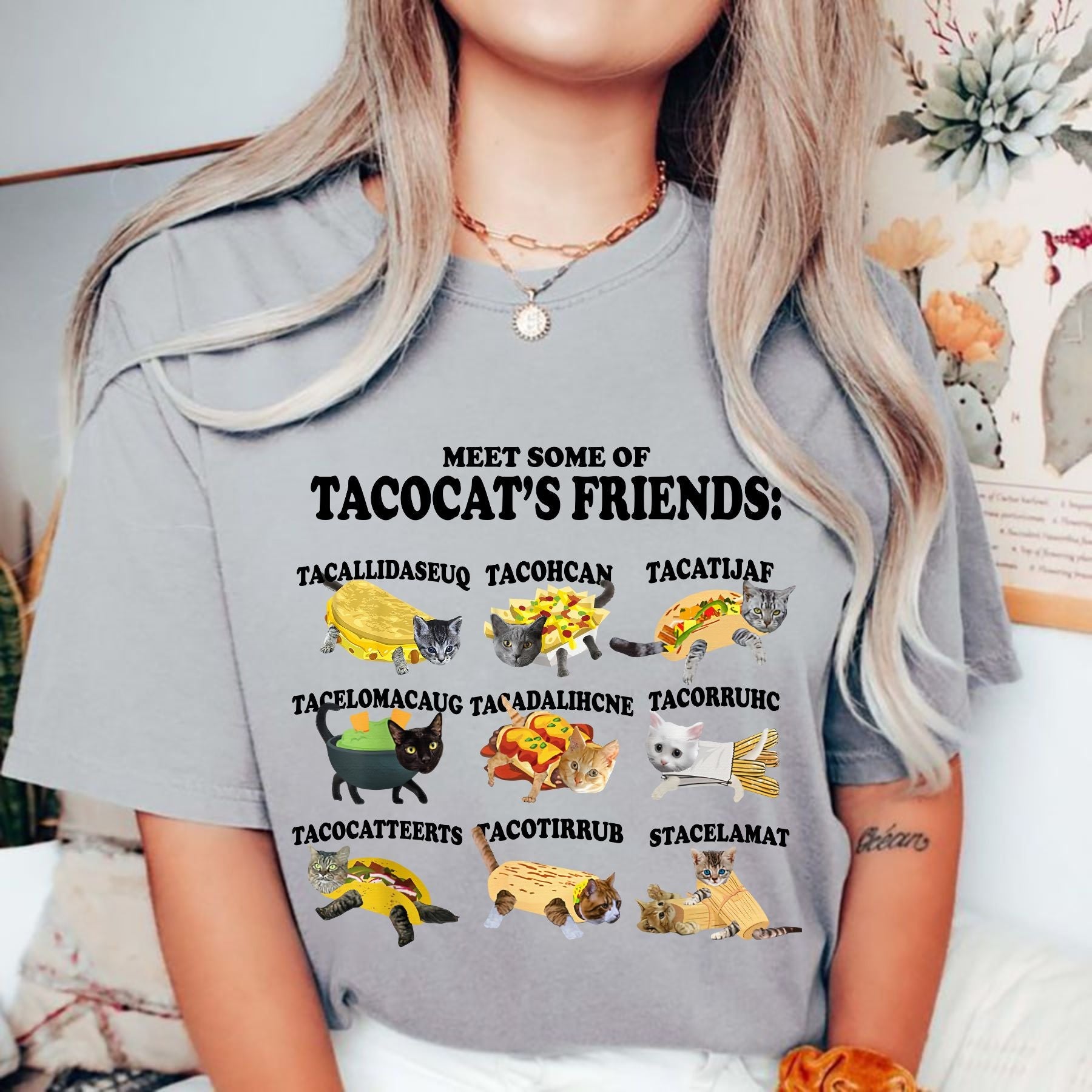 Pasimax Tacocat and Friends T-Shirt — detail close-up