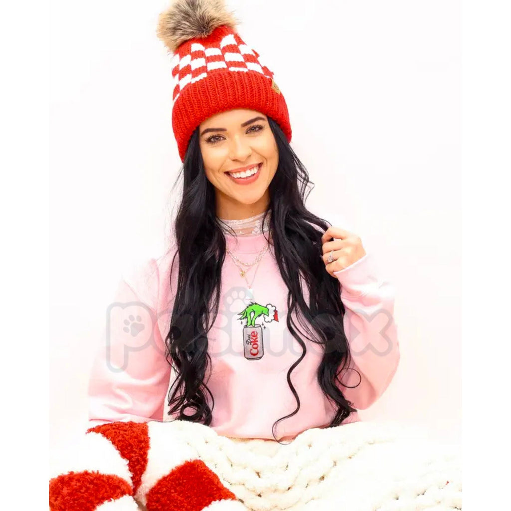 Pasimax Embroidered Christmas Drink Sweatshirt – Festive Holiday Beverage Crewneck — back view