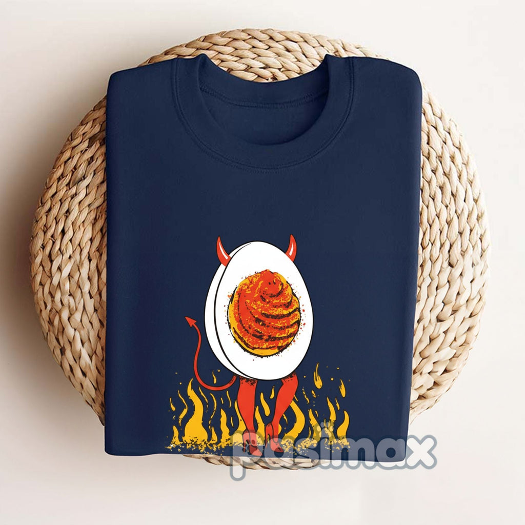 Pasimax Deviled Egg Enthusiast Graphic T-Shirt — side view