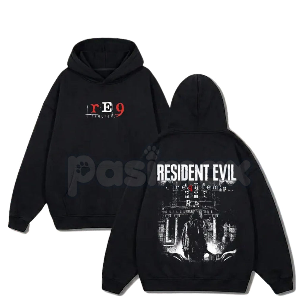 Pasimax Resident Evil Requiem – Vintage Distressed Leon Kennedy Fan Hoodie, Sweatshirt & Limited Cotton T-Shirt — side view