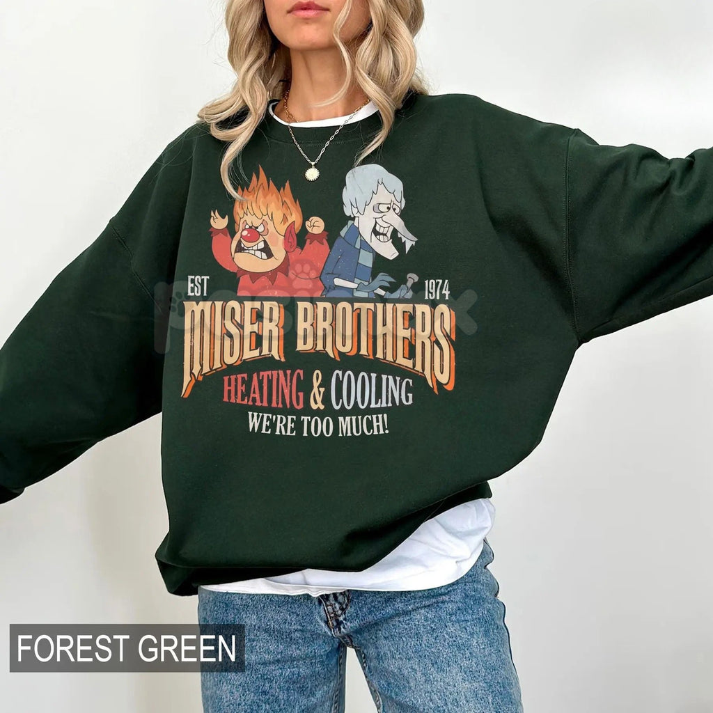 Pasimax Miser Brothers "We Are Too Much" Heating and Cooling Shirt & Sweater – The Year Without A Santa Claus Holiday Apparel