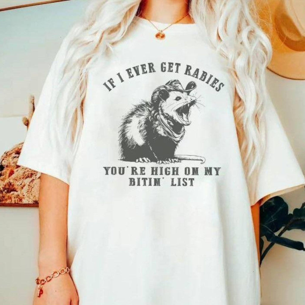 Pasimax Humorous Raccoon T-Shirt — side view
