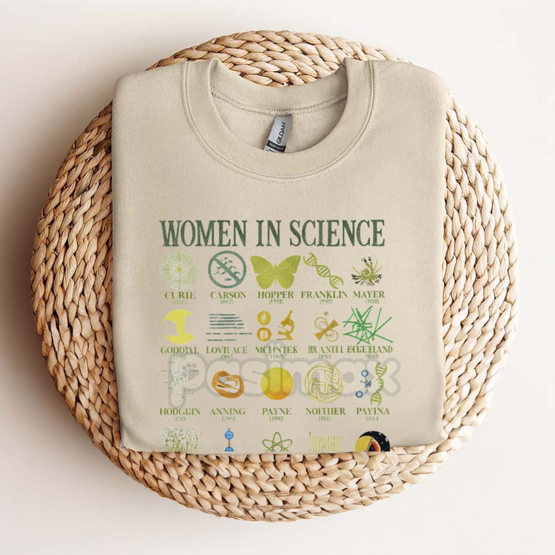 Pasimax Women in Science T-Shirt - Scientist Empowerment Graphic Tee, Female STEM Apparel, Unisex Educational Gift for Her — 