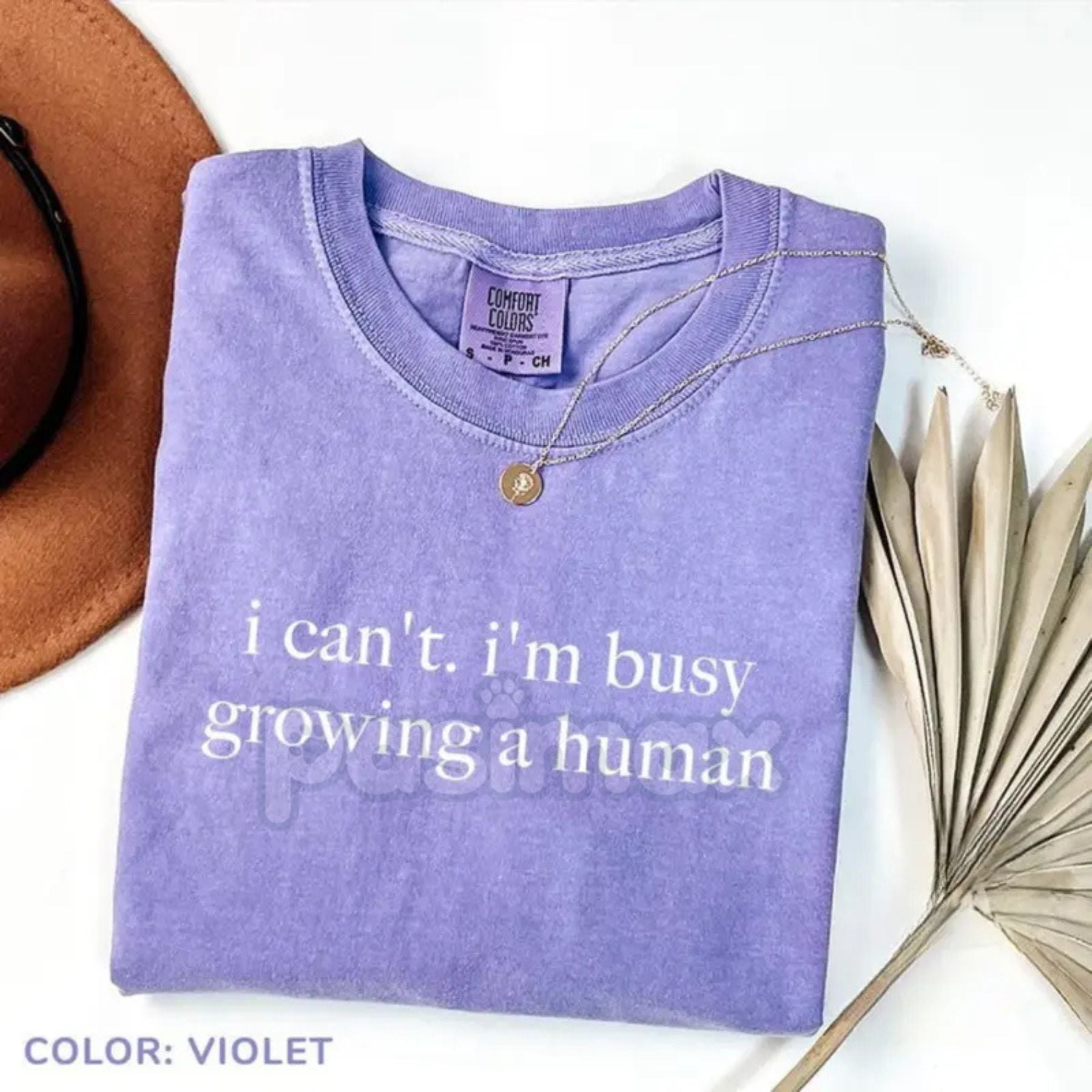 Pasimax Comfort Colors® Oversized Maternity Tee — side view