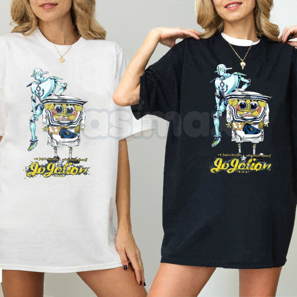 JoJo’s Bizarre Adventure Anime Graphic T-Shirt – Retro Stardust Crusaders Streetwear Tee, Premium 100% Cotton Golden Wind Fan Top, Soft Lived-In Heavyweight Harajuku Anime Shirt, Made in USA