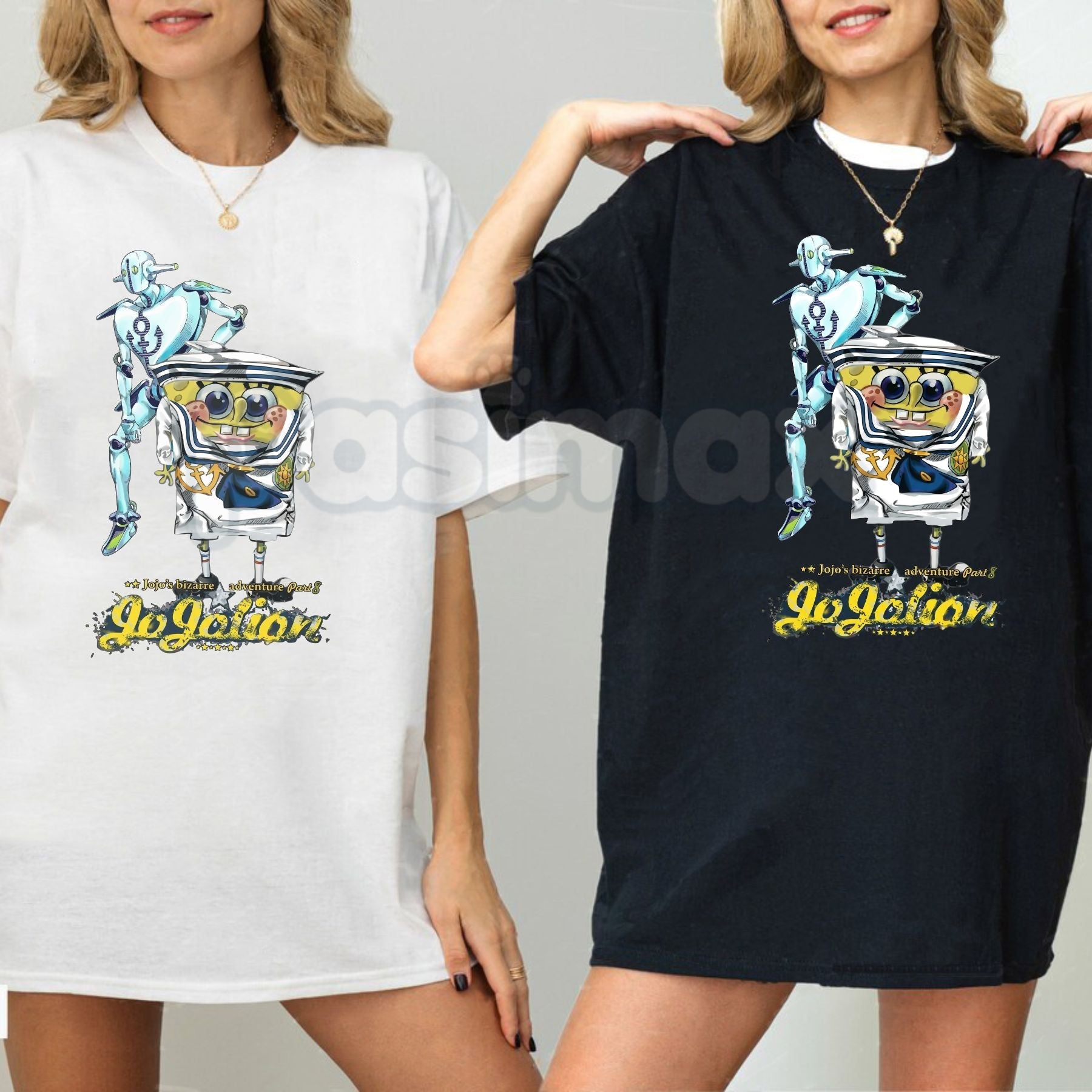 JoJo’s Bizarre Adventure Anime Graphic T-Shirt – Retro Stardust Crusaders Streetwear Tee, Premium 100% Cotton Golden Wind Fan Top, Soft Lived-In Heavyweight Harajuku Anime Shirt, Made in USA