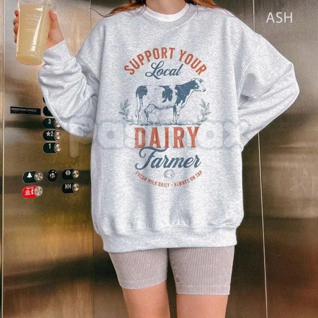 Pasimax Eat Local Breastfeeding Sweatshirt | Vintage Bistro Nursing Mom Crewneck | Aesthetic Motherhood Jumper | Luxury Nursi