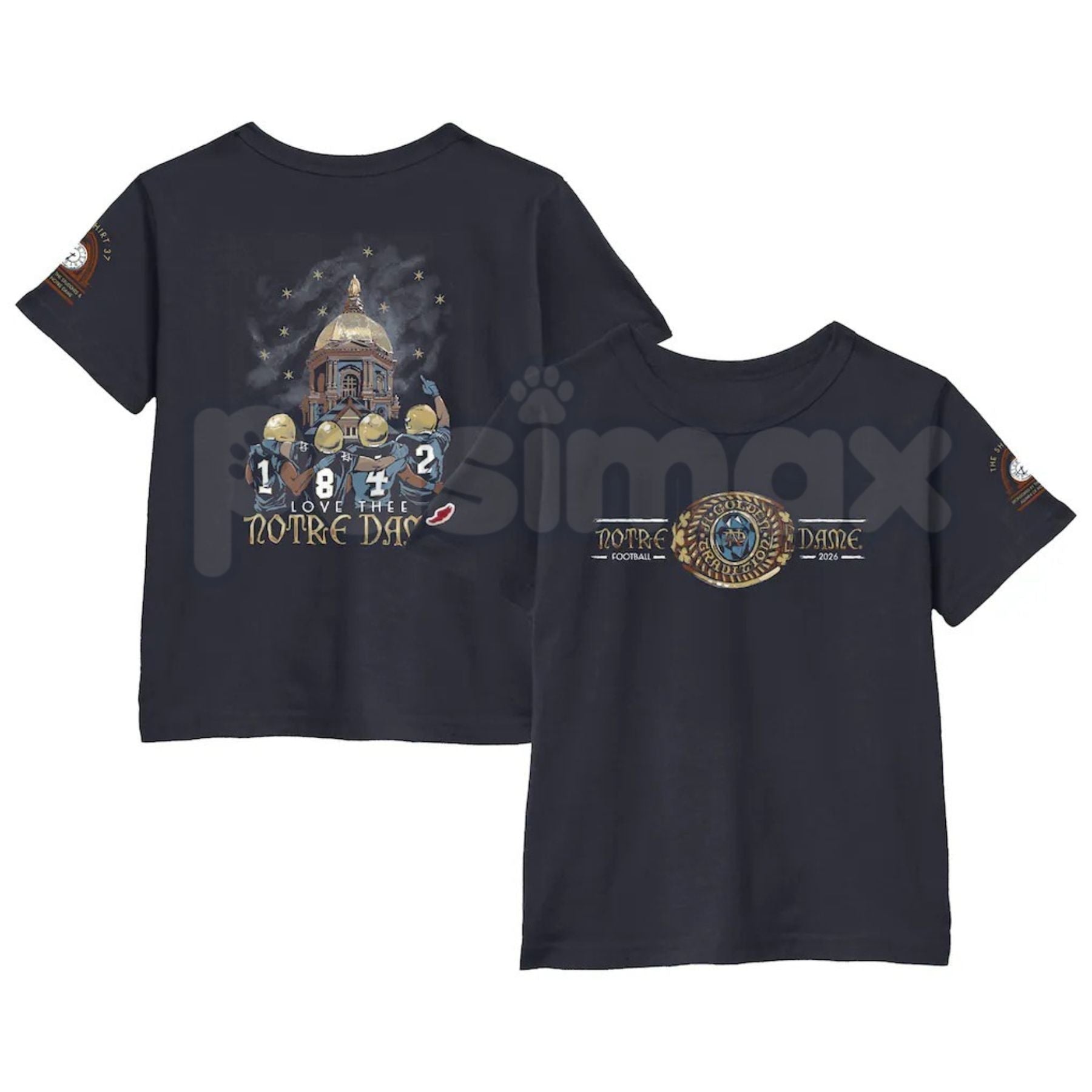 Toddler Notre Dame "The Shirt" 2026 – Official Collegiate Wear Navy Fighting Irish Tee, Premium 100% Cotton ND Football Graphic Top, Soft Lived-In Heavyweight Youth Fan Shirt, Made in USA