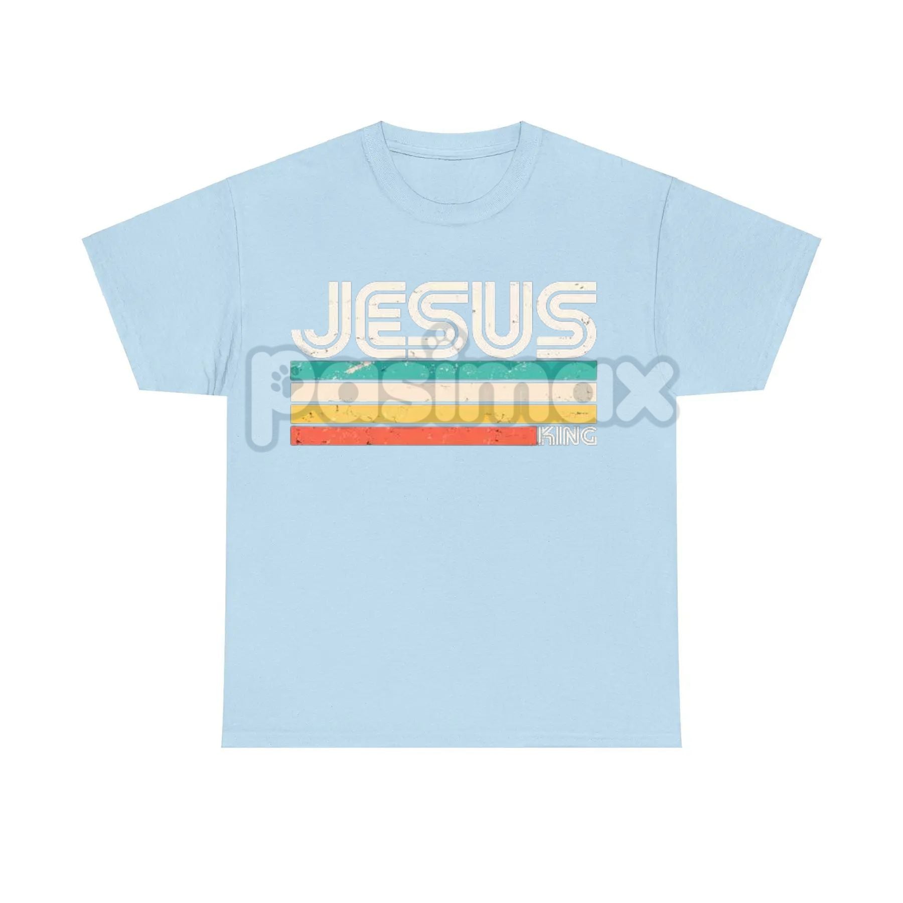 Pasimax Classic Vintage Jesus Graphic Tee - Retro Faith Menswear Shirt, Timeless Statement Top — side view
