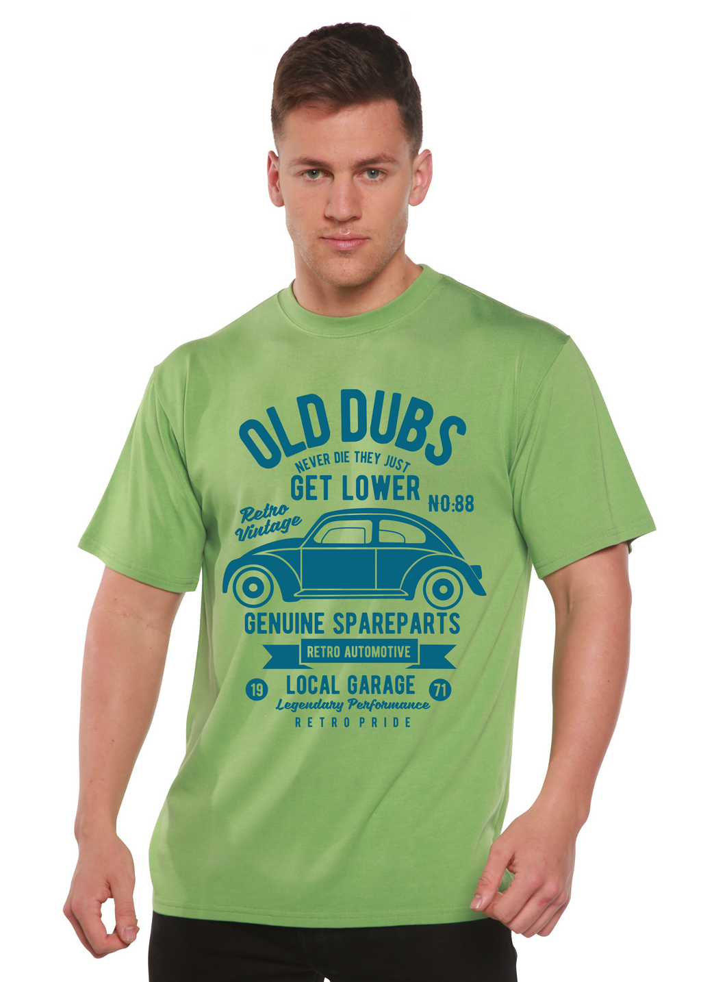 Spun Bamboo Old Dubs Spun Bamboo® Men's Bamboo Viscose/Organic Cotton Short Sleeve Graphic T-Shirt — side view