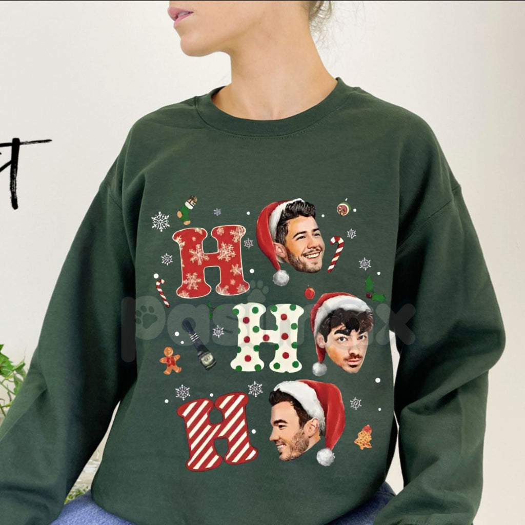Pasimax Vintage Jonas Bros Christmas Sweatshirt | 20th Anniversary Tour Shirt | Nostalgic Y2K Holiday Jumper | Jonas Brothers