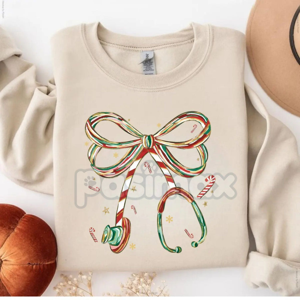 Pasimax Christmas Nurse Sweatshirt | Heart of Christmas Holiday Medical Crewneck | Sentimental RN LPN Jumper Gift — side view