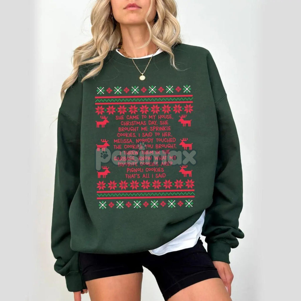 Pasimax She Brought Me Sprinkle Cookies Sweatshirt — side view