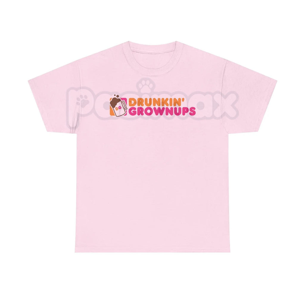 Pasimax "Drunkin’ Grownups" Sarcastic Drinking T-Shirt - Viral Adult Humor Graphic Tee, Funny Parody Coffee Logo Shirt, Premi