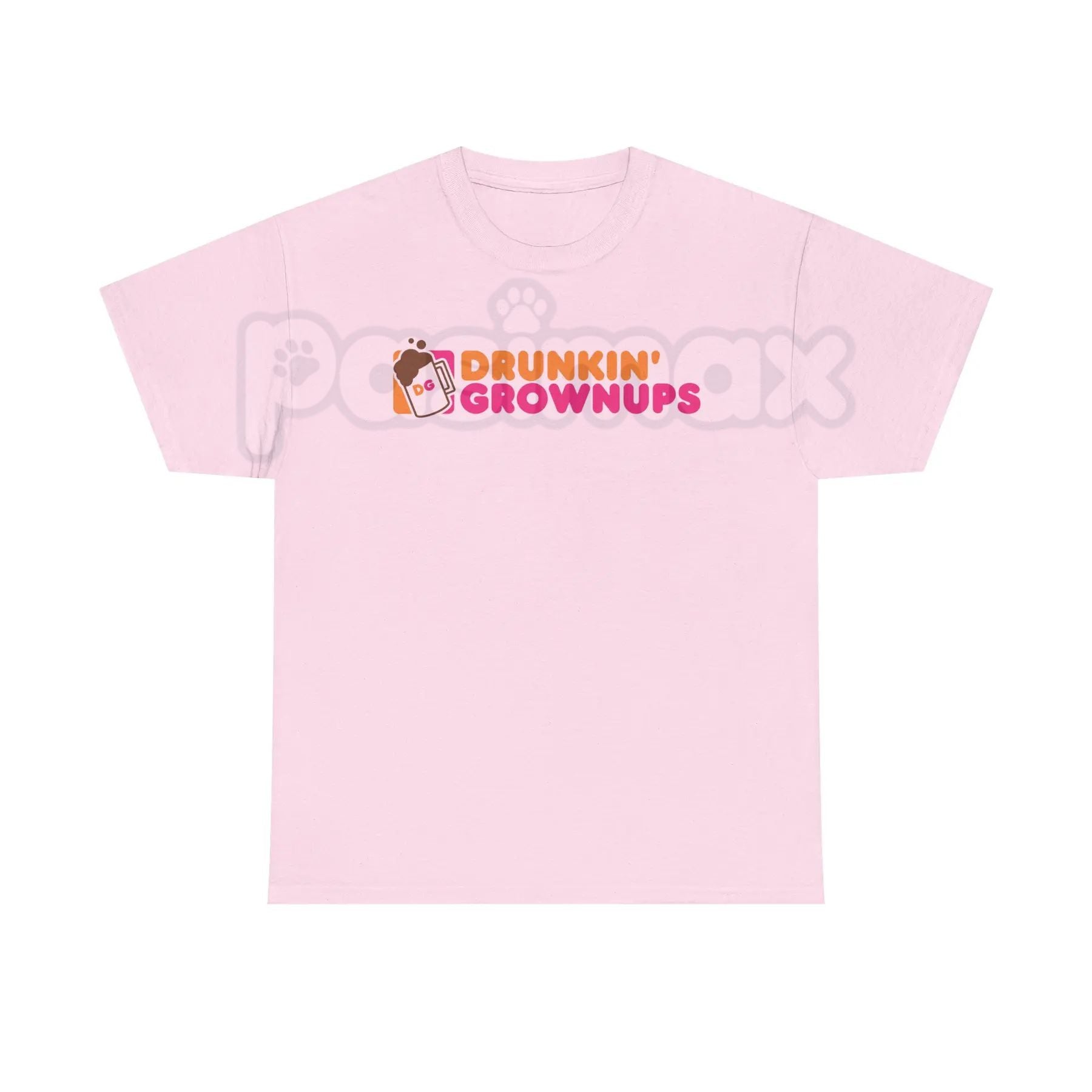Pasimax "Drunkin’ Grownups" Sarcastic Drinking T-Shirt - Viral Adult Humor Graphic Tee, Funny Parody Coffee Logo Shirt, Premi