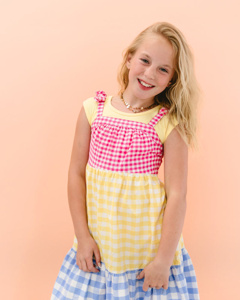 HALFTEE Layering Fashions Girlee Basic Cap Sleeve  - 6/8 ONLY — construction detail