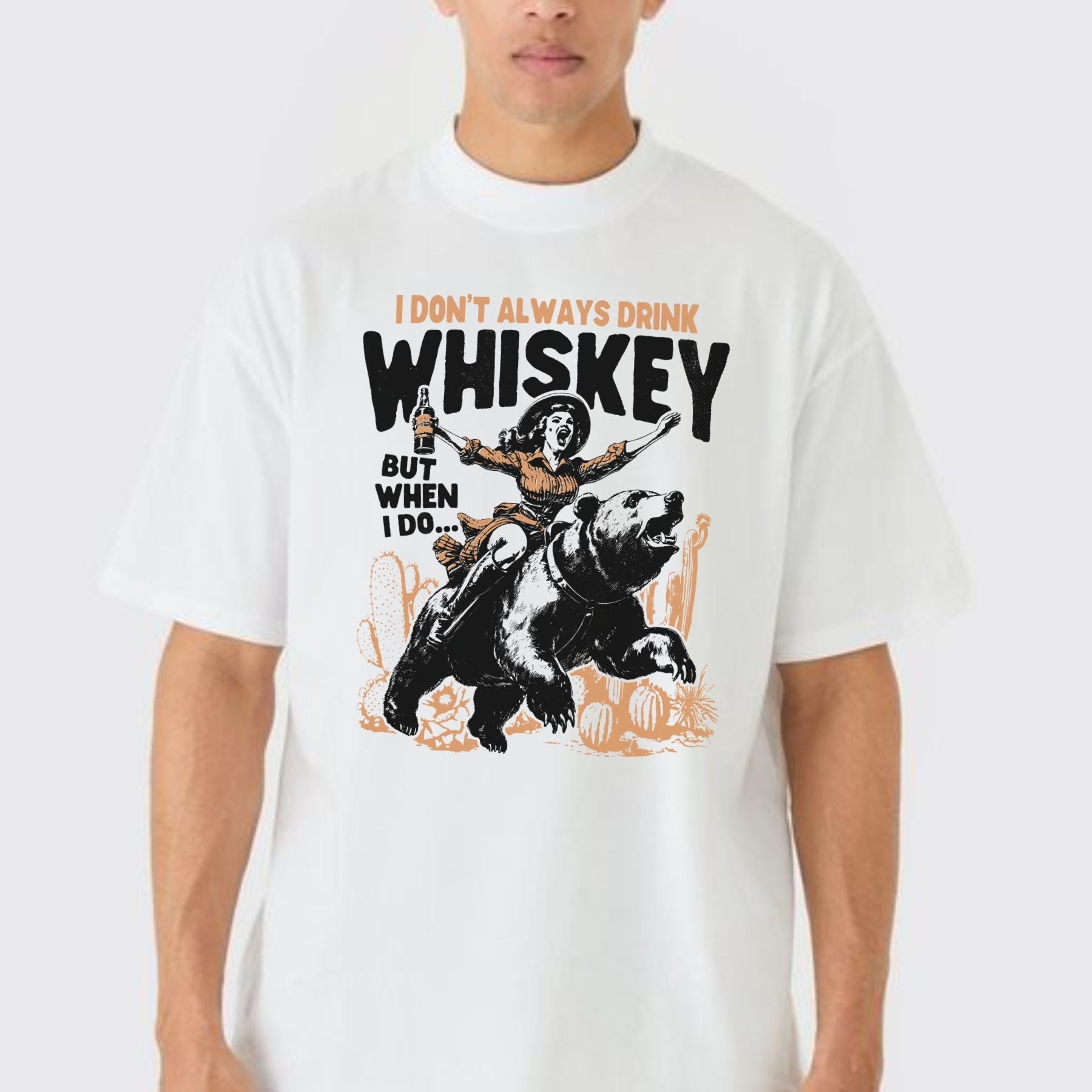 Pasimax Unhinged Whiskey Graphic Tee — side view