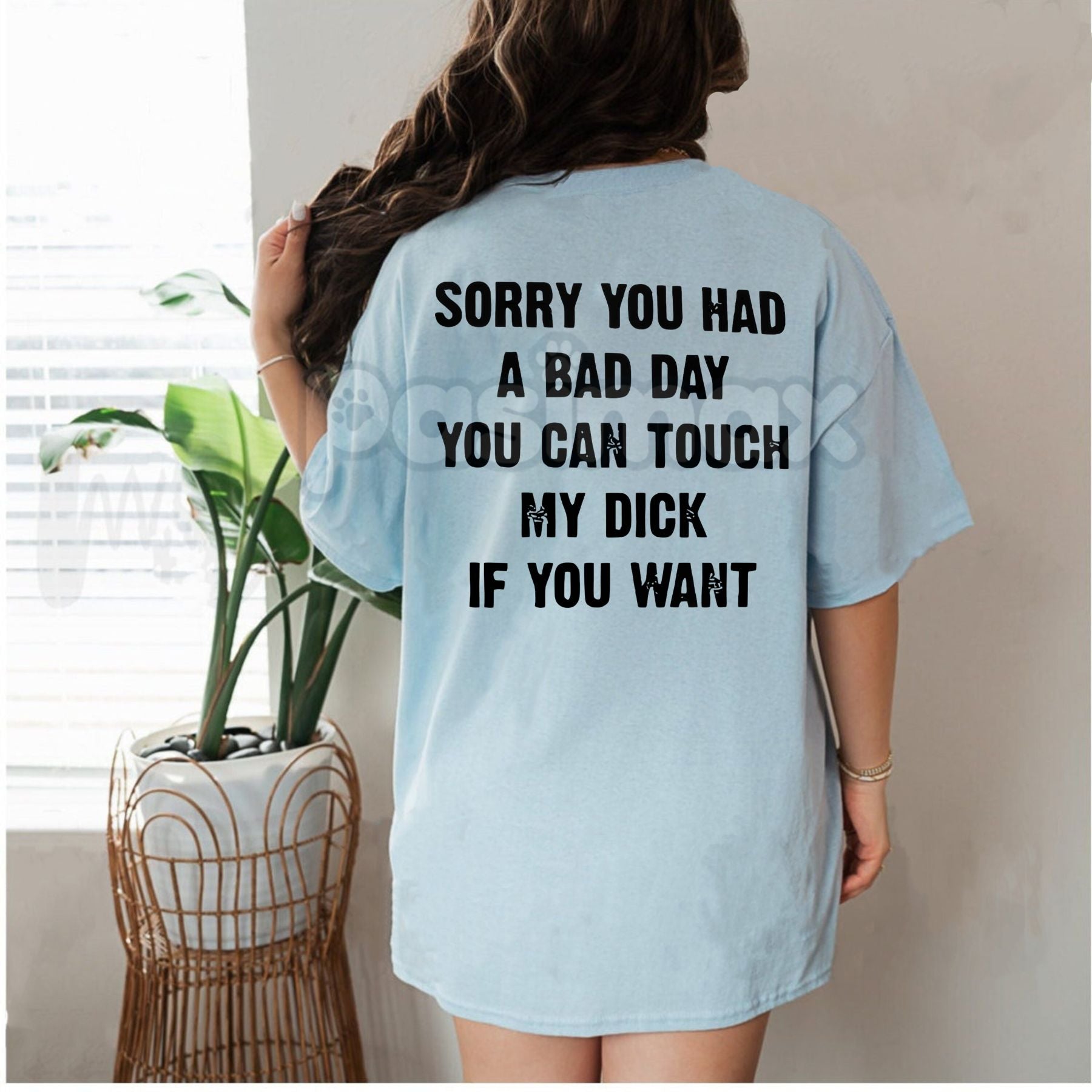 Pasimax "SORRY YOU HAVE A BAD DAY" T-Shirt - Funny Sarcastic Graphic Tee, Passive-Aggressive Humor Apparel, Unisex Ironic Slo