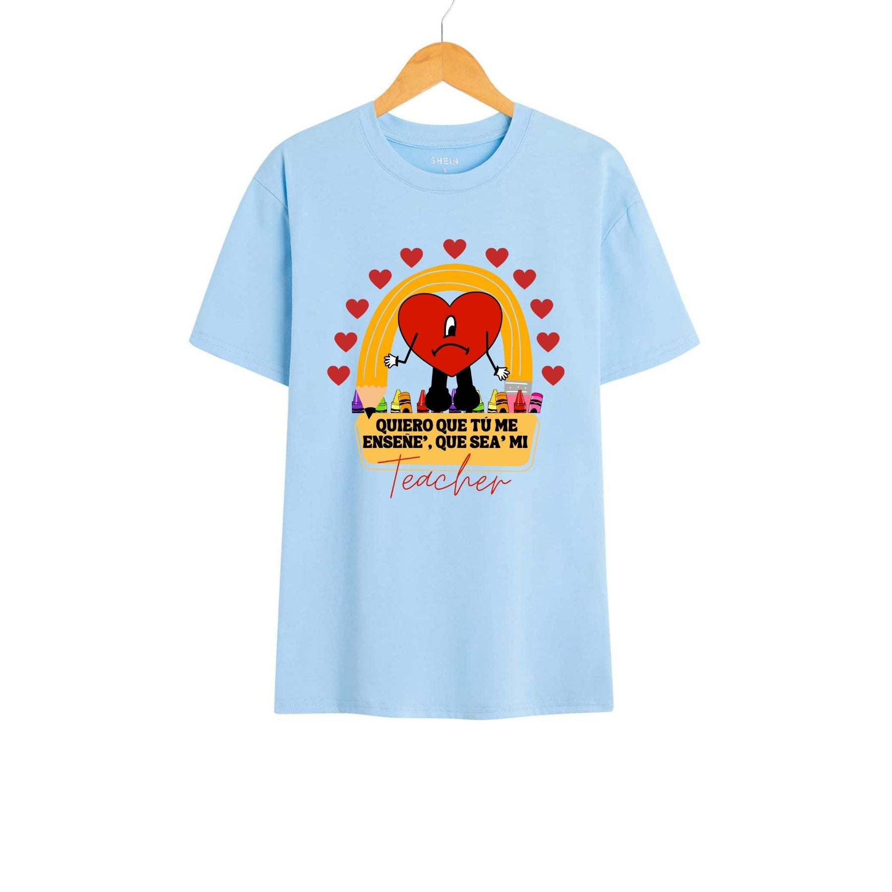 Pasimax "Quiero Que Seas Mi Teacher" Camiseta Unisex — side view