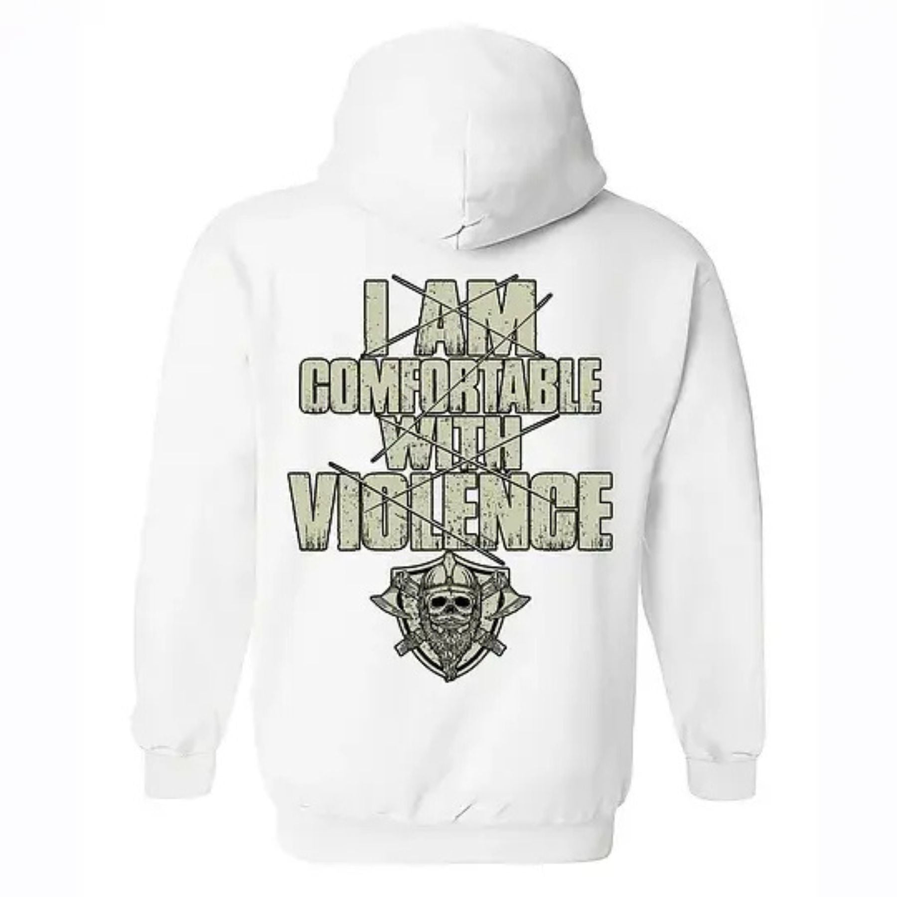 Pasimax "I Am Comfortable With Violence" 2-Side Hoodie – Bold Statement Pullover, Edgy & Unapologetic Attitude Apparel, Unise