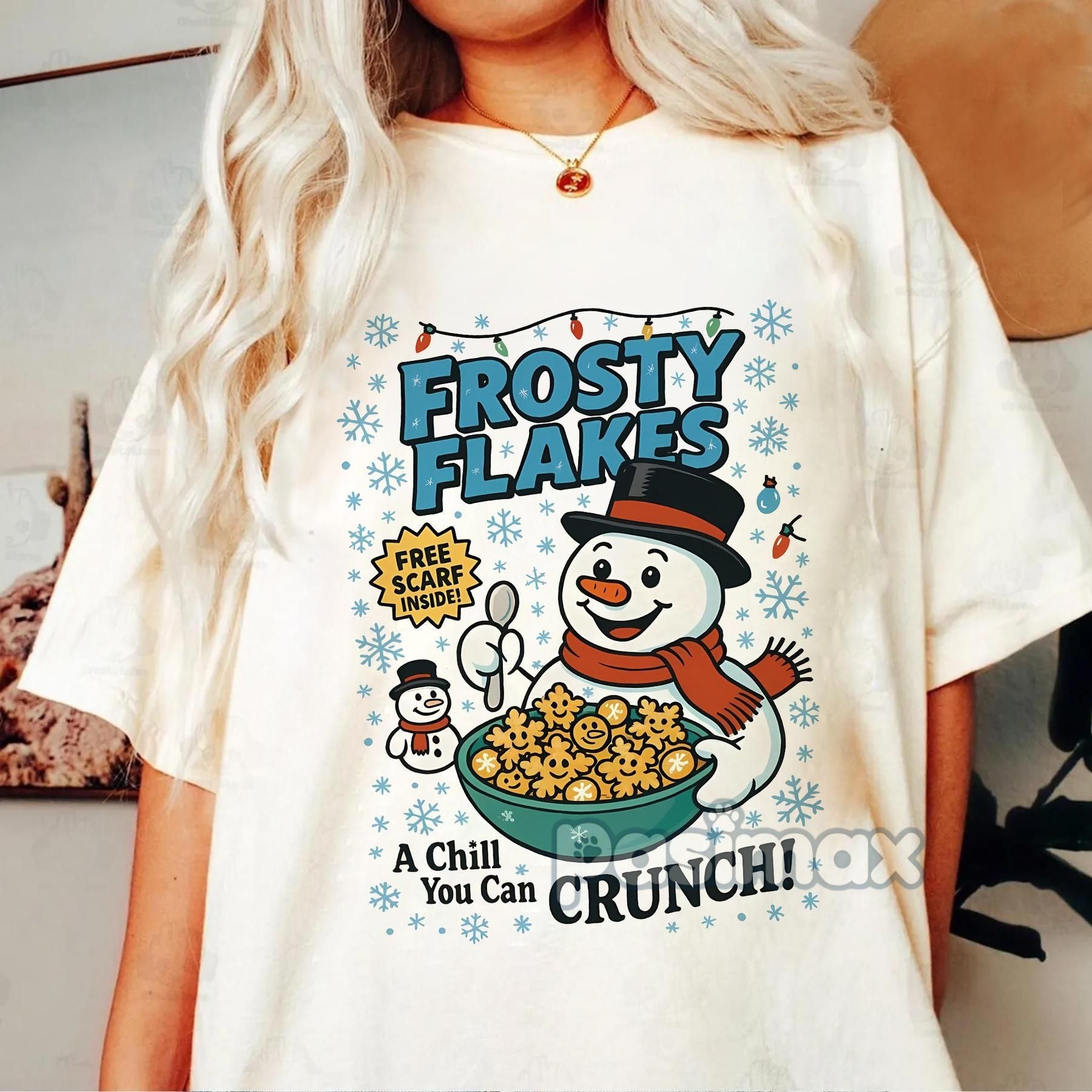 Pasimax "Cereal Christmas Movies" T-Shirt — side view