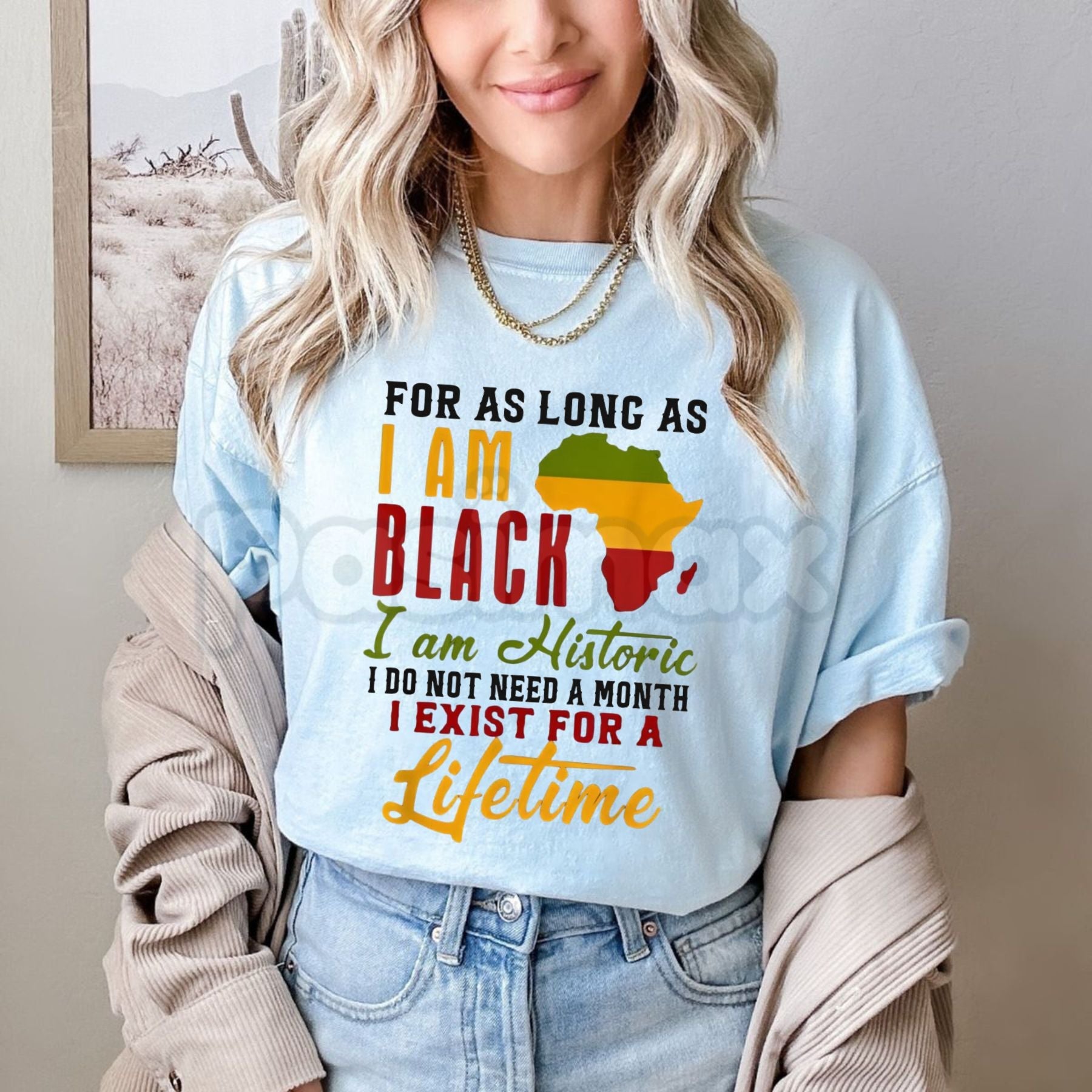 Pasimax "I Am Black History" Men’s T-Shirt - Bold Black History Month Graphic Tee, Empowering African American Heritage Shirt