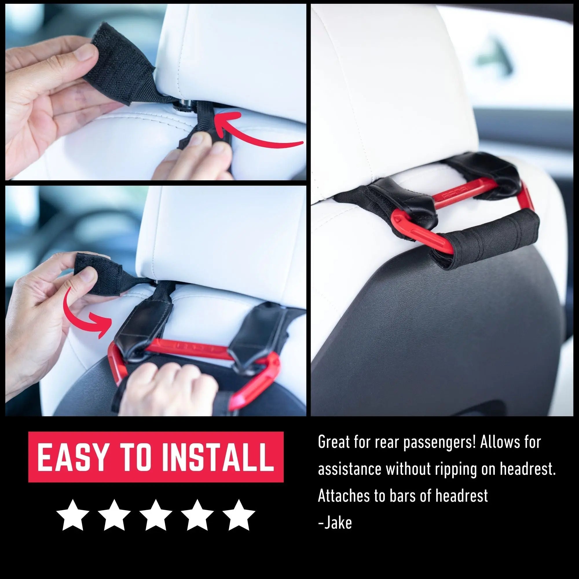 Back Grip PRO Headrest Handles for TESLA S/ 3/ Y — view 5