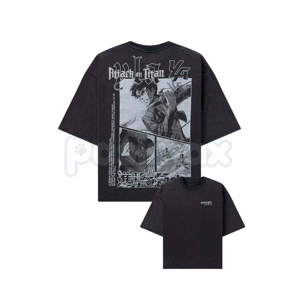 Pasimax Attack on Titan Anime T-Shirt (Shiganshina) - Titans Horror Graphic Tee, Themed AOT Fan Apparel, Freedom Seeker Gift 