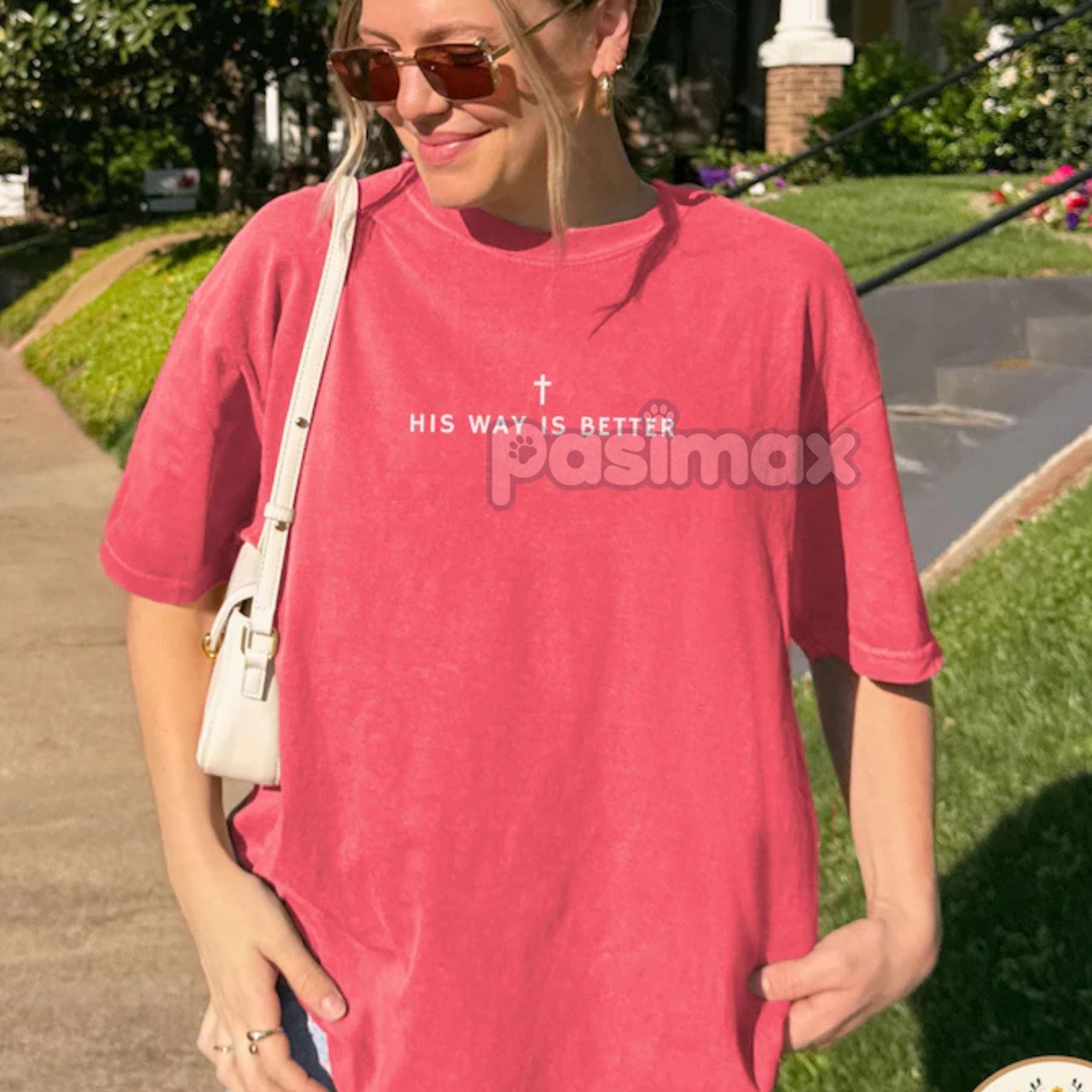 Pasimax 'His Way Is Better' Christian Shirt – Trust His Way Comfort Colors Tee, Faith and Sovereignty T-shirt, Spiritual Comf