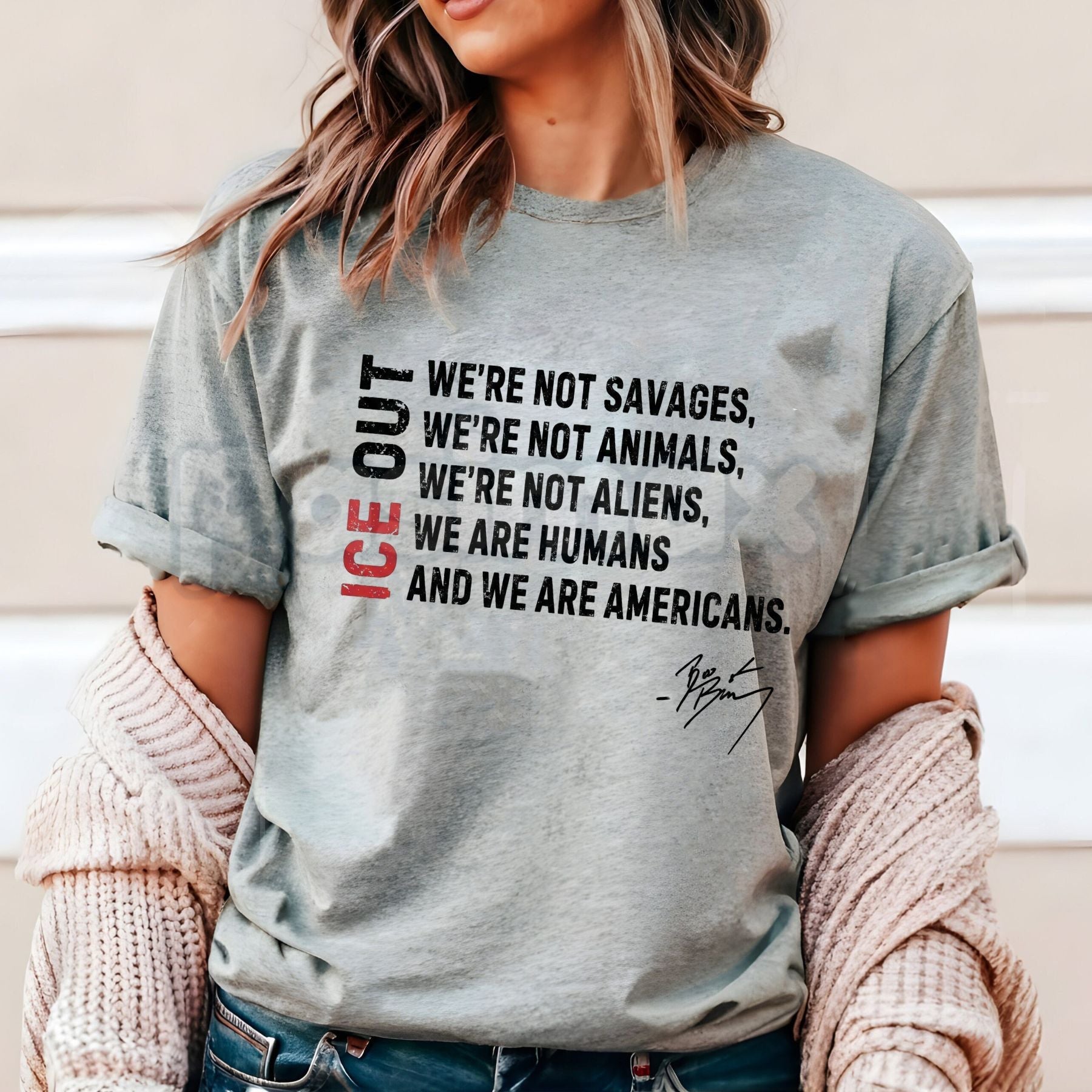 Pasimax Retro "I.C.E. Out" Political Activist T-Shirt - Vintage Social Justice Graphic Tee, Human Rights Immigration Reform S