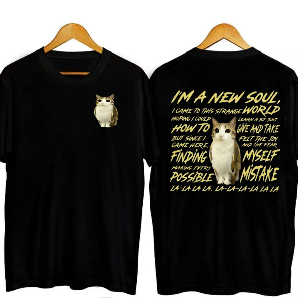 Pasimax "New Souls" Double-Sided Meowl Meme T-shirt — back view