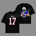 Pasimax Bills Mafia Fit – Josh Allen 17 MVP Cotton Hoodie, Soft & Comfortable Sweatshirt and T-Shirt — detail close-up