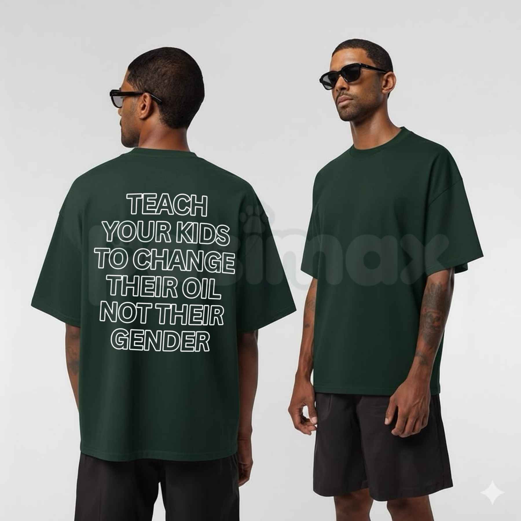 Teach Your Kids To Change Their Oil Not Their Gender T-Shirt – Funny Sarcastic Conservative Statement Tee, Bold Traditional Values Unisex Graphic Shirt