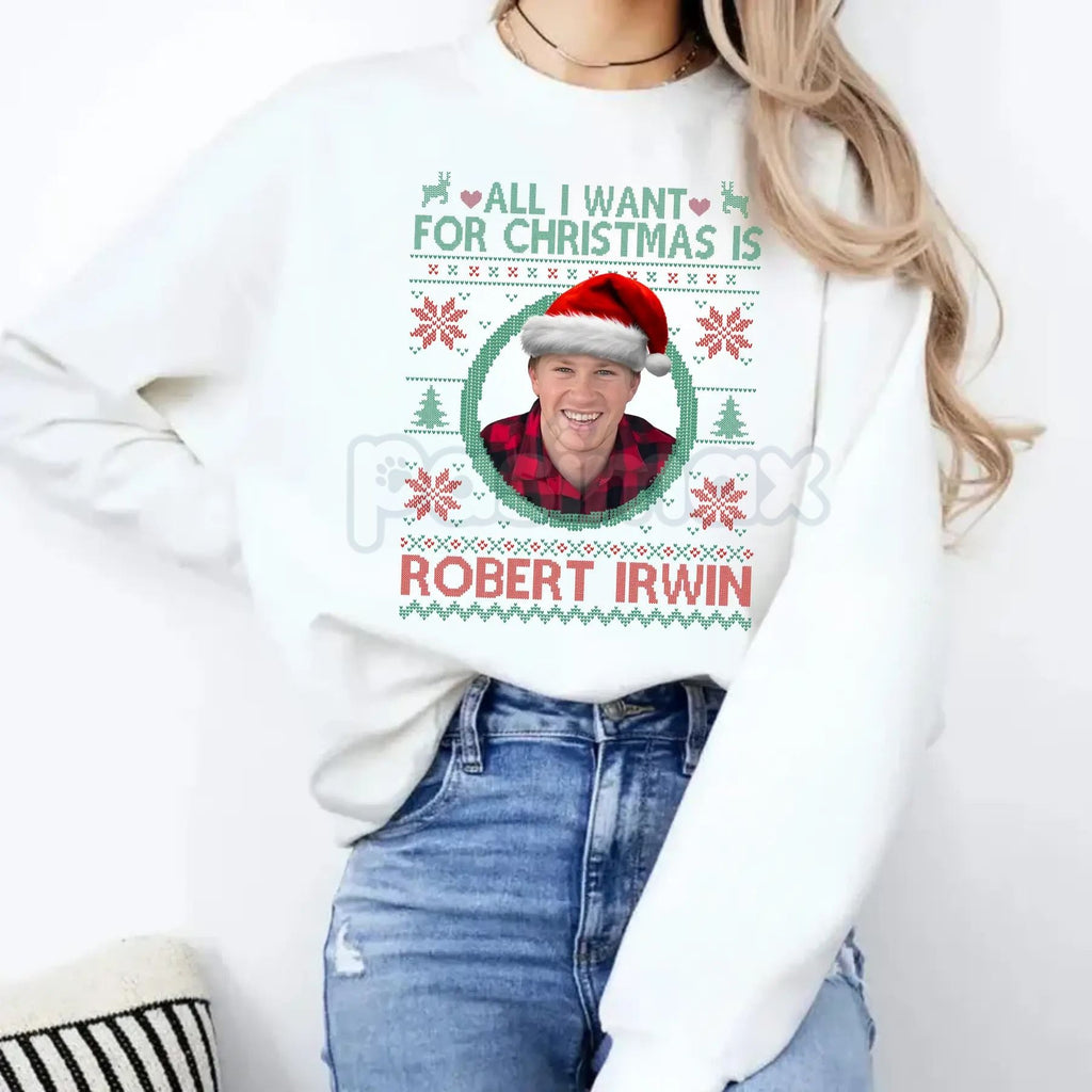 Pasimax Robert Irwin DWTS 2025 Ugly Christmas Sweatshirt – Wildlife Warrior Dancing Star Holiday Tee — side view