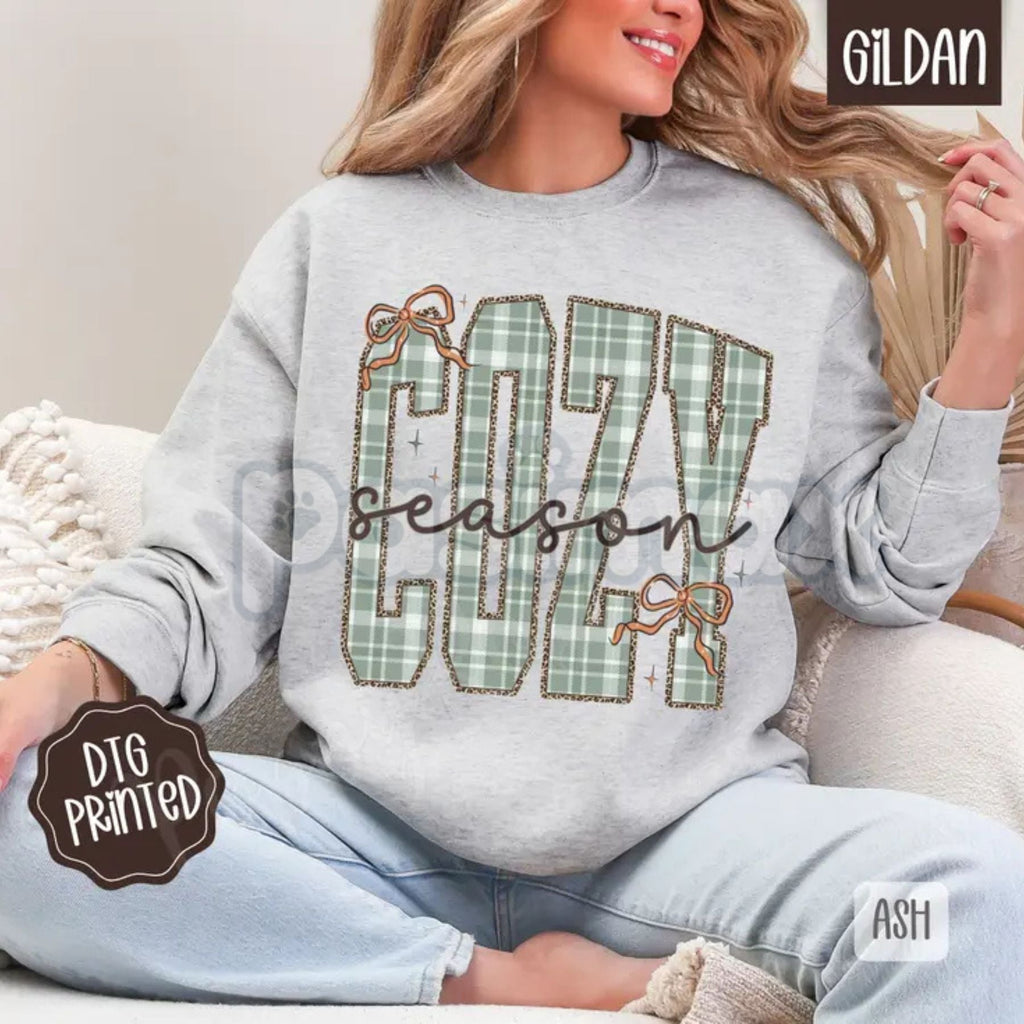 Pasimax Plaid Cozy Sweatshirt | Trendy Women's Winter Sweater | Rustic Buffalo Plaid Crewneck | Warm Holiday Layering Jumper 