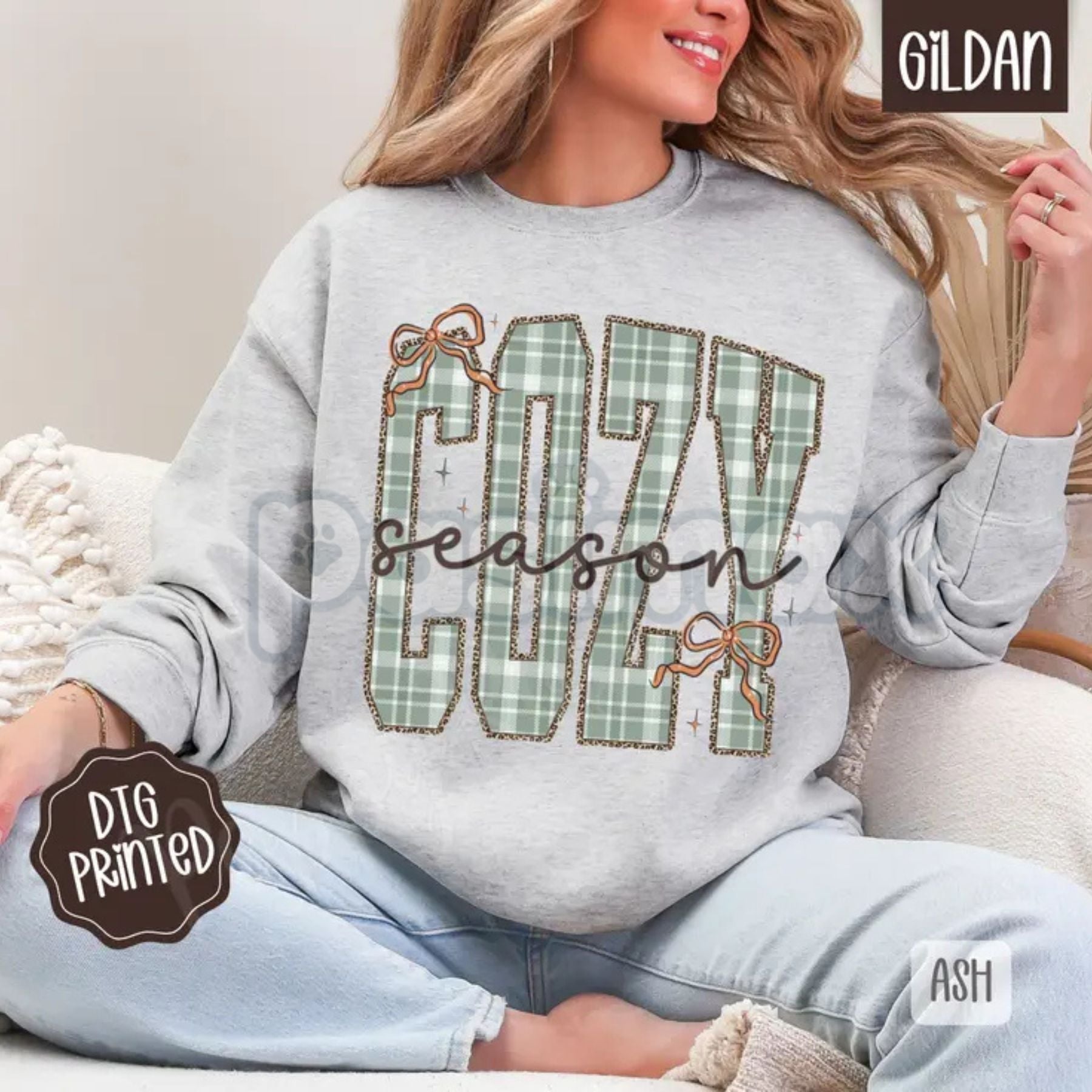 Pasimax Plaid Cozy Sweatshirt | Trendy Women's Winter Sweater | Rustic Buffalo Plaid Crewneck | Warm Holiday Layering Jumper 