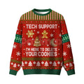 Pasimax Geeksoutfit Retro Geek Sweater Ugly Christmas Jumper, Crew Neck Long Sleeve Holiday Knitwear for Men & Women — detail